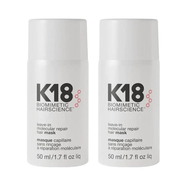 K18 Leave-In Molecular Repair Hair Mask 2 x 50ml - Beauty Affairs1